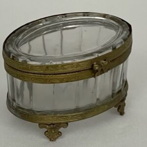 BOX GLASS OVAL BRASS (19442)