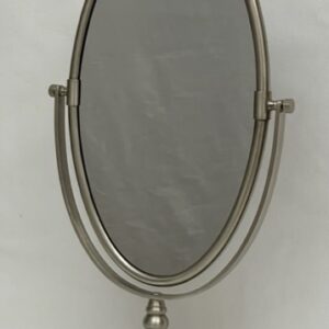 MIRROR DRESSING TABLE OVAL PEWTER