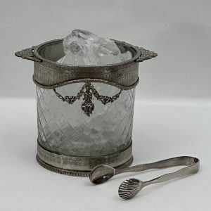ICE BUCKET WITH TONGS BORDEAUX (N180)