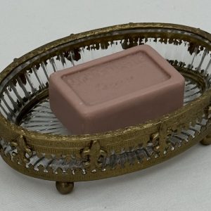 SOAP DISH FLEUR ANTIQUE BRASS (N171)