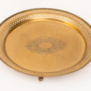 CAKE PLATE QUEEN A/BRASS (359063)