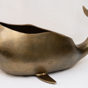 WINE COOLER WHALE A/BRASS (BRS-7420)