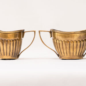 CREAMER SET GREEK A/BRASS (360069/AB)