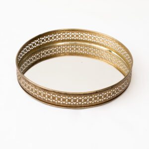 MIRROR TRAY FRENCH ROUND S (S-9419B)